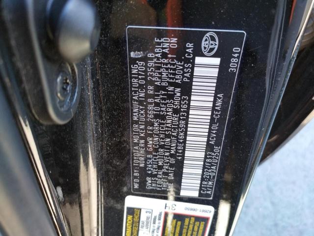 Photo 10 from auction – 2009 TOYOTA CAMRY BASE with VIN 4T4BE46K59R131653