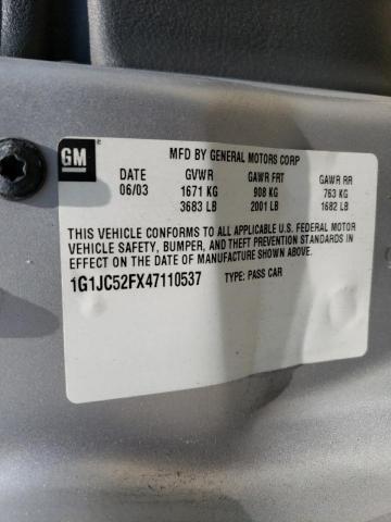 Photo 10 from auction – 2004 CHEVROLET CAVALIER with VIN 1G1JC52FX47110537