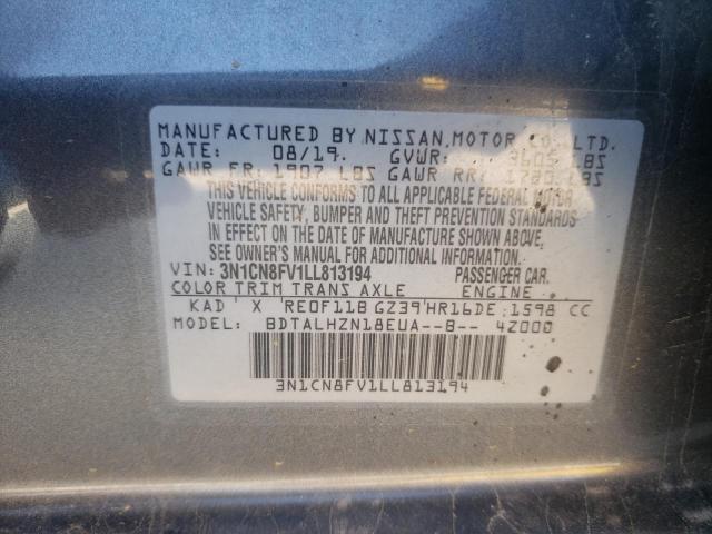Photo 10 from auction – 2020 NISSAN VERSA SR with VIN 3N1CN8FV1LL813194