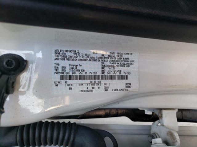 Photo 10 from auction – 2014 FORD FOCUS SE with VIN 1FADP3K22EL215663