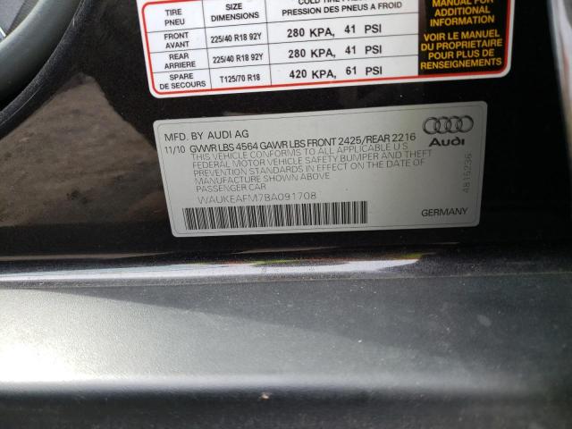 Photo 10 from auction – 2011 AUDI A3 PREMIUM with VIN WAUKEAFM7BA091708