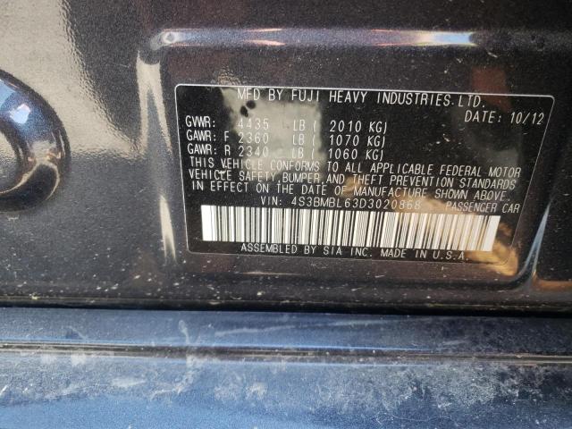 Photo 10 from auction – 2013 SUBARU LEGACY 2.5 with VIN 4S3BMBL63D3020868