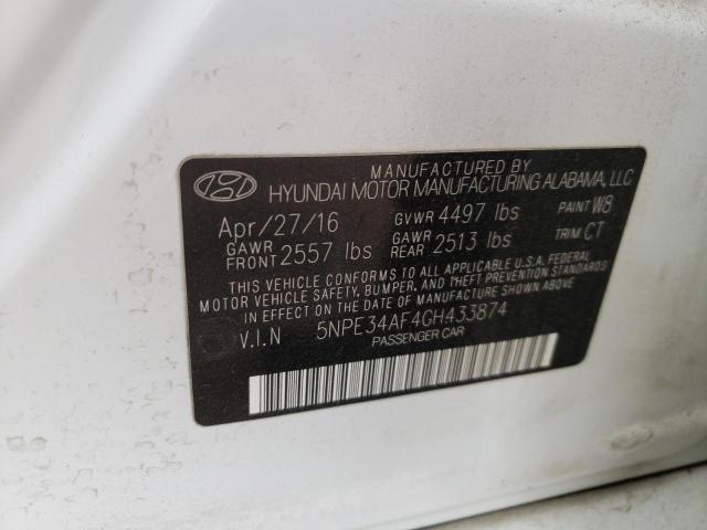 Photo 10 from auction – 2016 HYUNDAI SONATA SPO with VIN 5NPE34AF4GH433874