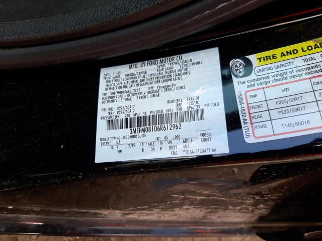 Photo 10 from auction – 2006 MERCURY MILAN PREM with VIN 3MEFM08106R612962