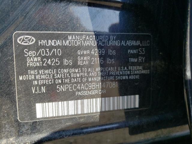 Photo 10 from auction – 2011 HYUNDAI SONATA SE with VIN 5NPEC4AC9BH147081