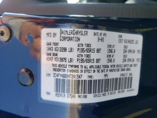 Photo 10 from auction – 2004 CHRYSLER PT CRUISER with VIN 3C4FY48B94T241547
