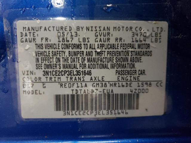 Photo 10 from auction – 2014 NISSAN VERSA NOTE with VIN 3N1CE2CP3EL351646