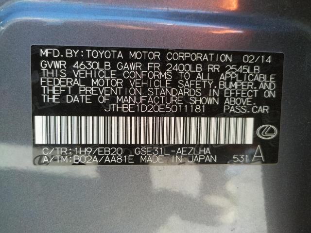Photo 10 from auction – 2014 LEXUS IS 350 with VIN JTHBE1D20E5011181