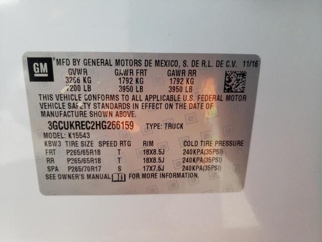 Foto 10 de la subasta – 2017 CHEVROLET SILVERADO con VIN 3GCUKREC2HG266159