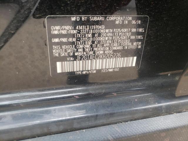 Photo 10 from auction – 2019 SUBARU CROSSTREK with VIN JF2GTAEC2KH205226