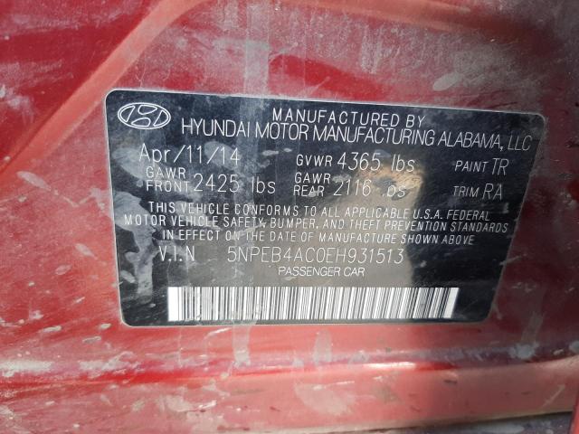 Photo 10 from auction – 2014 HYUNDAI SONATA GLS with VIN 5NPEB4AC0EH931513