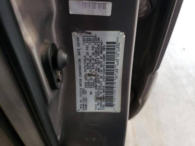 Photo 10 from auction – 2000 LEXUS LX 470 with VIN JT6HT00WXY0116985