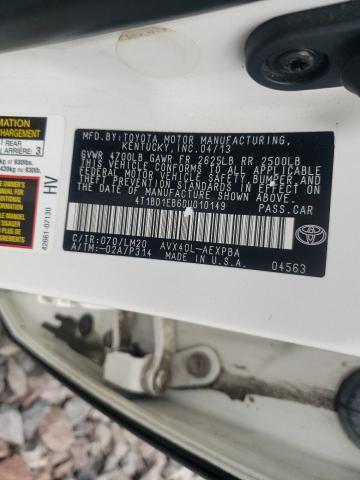 Photo 10 from auction – 2013 TOYOTA AVALON HYB with VIN 4T1BD1EB6DU010149