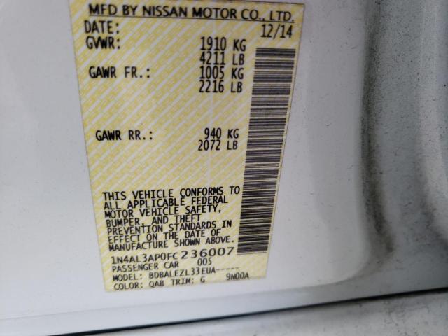Photo 10 from auction – 2015 NISSAN ALTIMA 2.5 with VIN 1N4AL3AP0FC236007