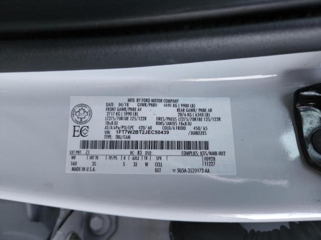 Photo 10 from auction – 2018 FORD F250 SUPER with VIN 1FT7W2BT2JEC50439