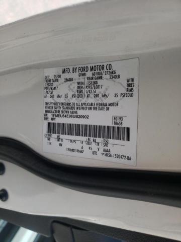 Photo 10 from auction – 2008 FORD EXPLORER E with VIN 1FMEU64E98UB20902