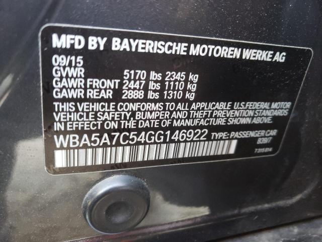 Photo 10 from auction – 2016 BMW 528 XI with VIN WBA5A7C54GG146922