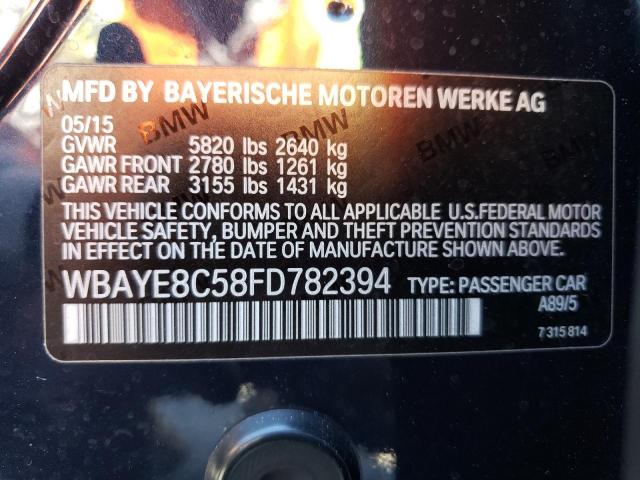 Photo 10 from auction – 2015 BMW 750 LI with VIN WBAYE8C58FD782394