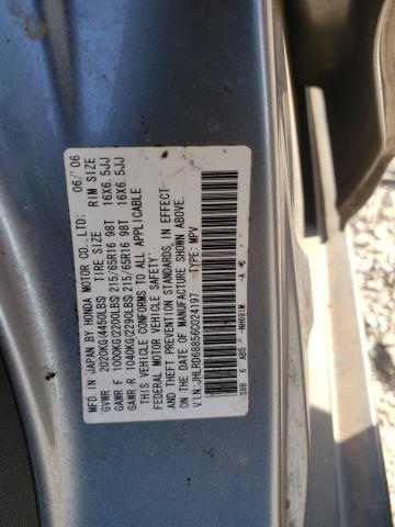 Photo 10 from auction – 2006 HONDA CR-V EX with VIN JHLRD68856C024197