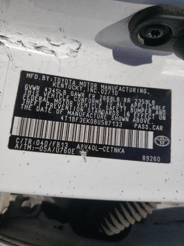 Photo 10 from auction – 2011 TOYOTA CAMRY BASE with VIN 4T1BF3EK0BU587133