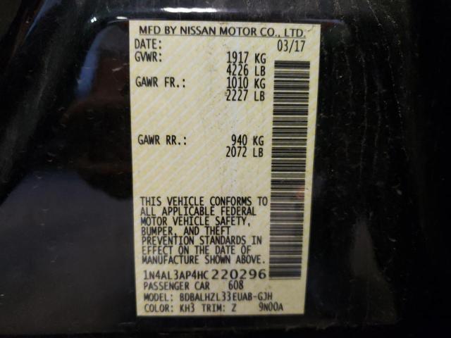 Photo 10 from auction – 2017 NISSAN ALTIMA SR with VIN 1N4AL3AP4HC220296