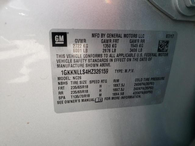 Photo 10 from auction – 2017 GMC ACADIA SLE with VIN 1GKKNLLS4HZ326159