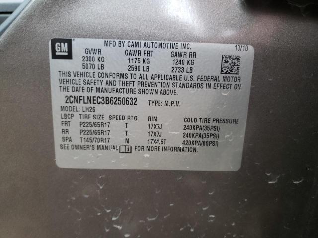 Photo 10 from auction – 2011 CHEVROLET EQUINOX LT with VIN 2CNFLNEC3B6250632