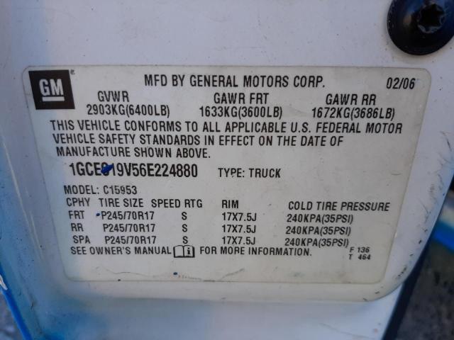 Photo 10 from auction – 2006 CHEVROLET SILVERADO with VIN 1GCEC19V56E224880