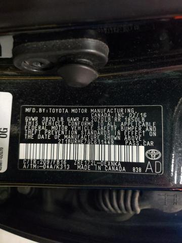 Photo 10 from auction – 2016 TOYOTA COROLLA L with VIN 2T1BURHE7GC611449