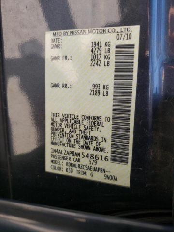 Photo 10 from auction – 2010 NISSAN ALTIMA BAS with VIN 1N4AL2AP8AN548616