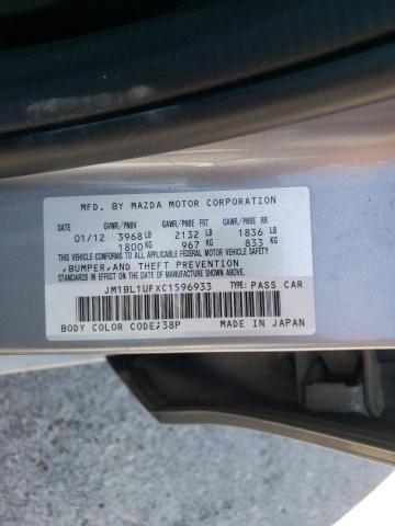 Photo 10 from auction – 2012 MAZDA 3 I with VIN JM1BL1UFXC1596933