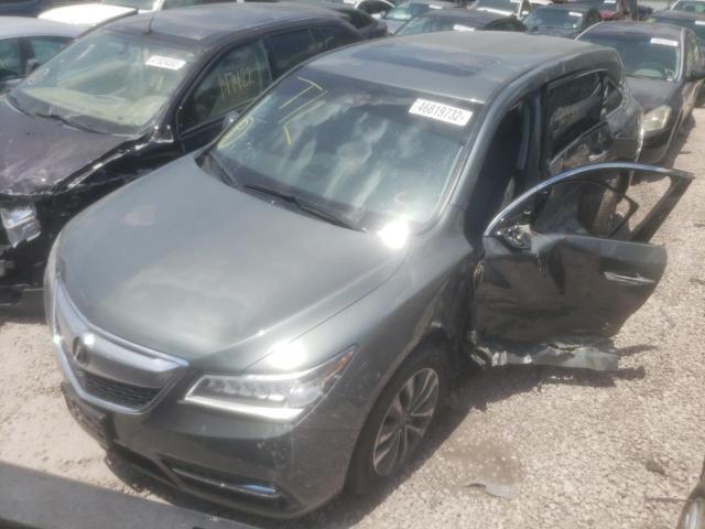 Photo 2 from auction – 2016 ACURA MDX TECHNO with VIN 5FRYD4H45GB045404
