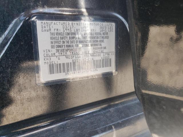 Photo 10 from auction – 2017 NISSAN SENTRA with VIN 3N1AB7AP5HY296186