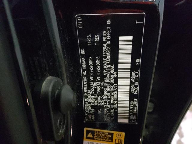 Photo 10 from auction – 2017 TOYOTA HIGHLANDER with VIN 5TDBZRFHXHS377721
