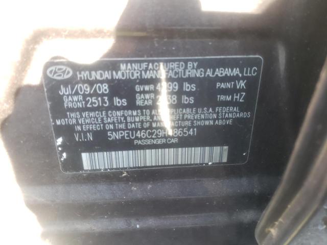 Photo 10 from auction – 2009 HYUNDAI SONATA SE with VIN 5NPEU46C29H486541