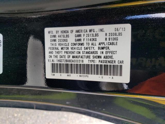 Photo 10 from auction – 2014 HONDA ACCORD EXL with VIN 1HGCT2B86EA000316