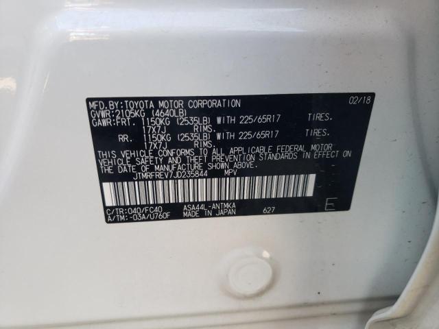 Photo 10 from auction – 2018 TOYOTA RAV4 ADVEN with VIN JTMRFREV7JD235844
