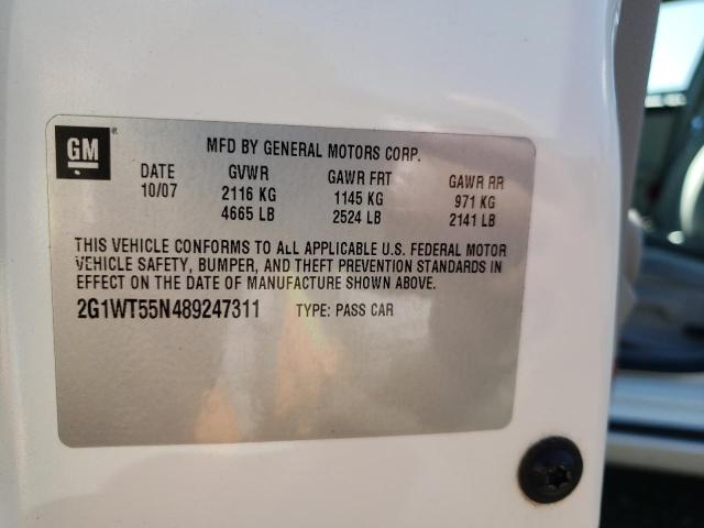 Photo 10 from auction – 2008 CHEVROLET IMPALA LT with VIN 2G1WT55N489247311