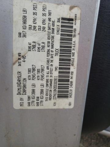 Photo 10 from auction – 2005 DODGE RAM 1500 S with VIN 1D7HU18N35S322811
