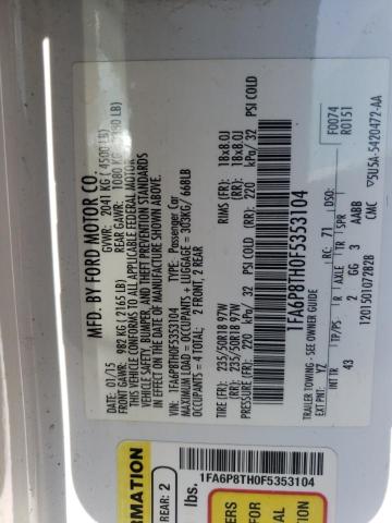 Photo 10 from auction – 2015 FORD MUSTANG with VIN 1FA6P8TH0F5353104