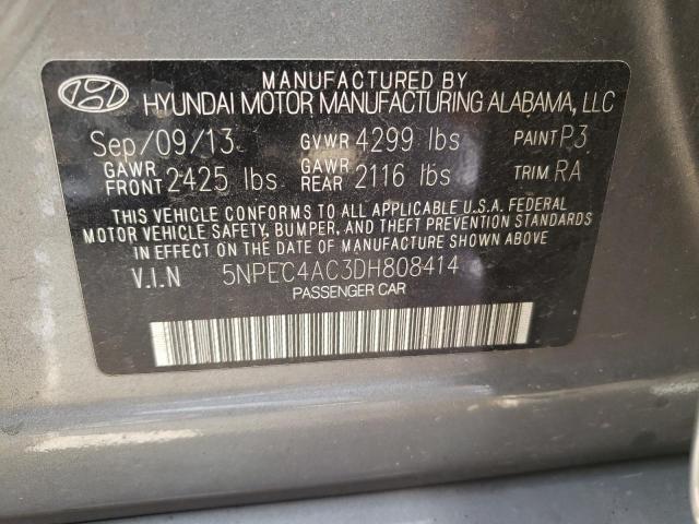 Photo 10 from auction – 2013 HYUNDAI SONATA SE with VIN 5NPEC4AC3DH808414