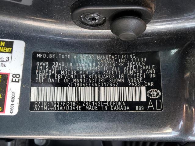 Photo 10 from auction – 2010 TOYOTA COROALLA with VIN 2T1BU4EE4AC317652