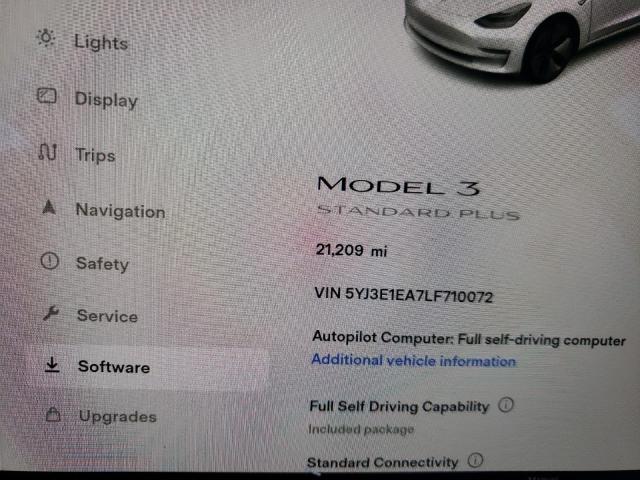 Photo 8 from auction – 2020 TESLA MODEL 3 with VIN 5YJ3E1EA7LF710072