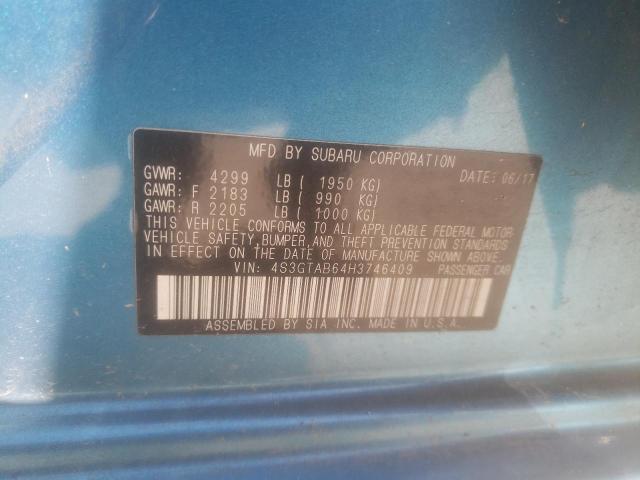 Photo 10 from auction – 2017 SUBARU IMPREZA PR with VIN 4S3GTAB64H3746409