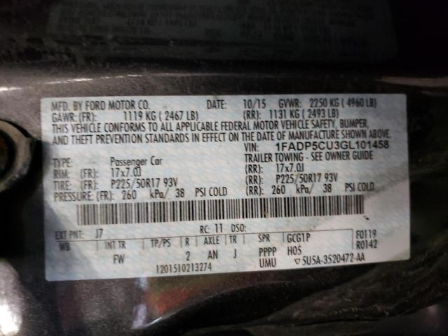 Photo 10 from auction – 2016 FORD C-MAX PREM with VIN 1FADP5CU3GL101458
