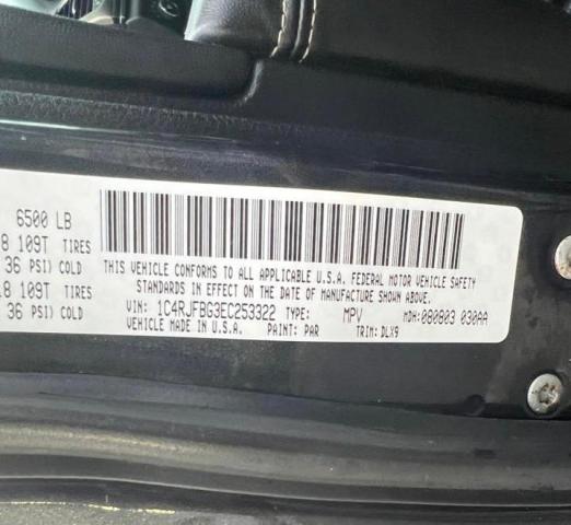 Photo 10 from auction – 2014 JEEP GRAND CHER with VIN 1C4RJFBG3EC253322