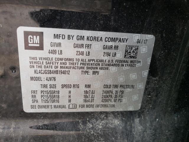 Photo 10 from auction – 2017 BUICK ENCORE ESS with VIN KL4CJGSB4HB194012
