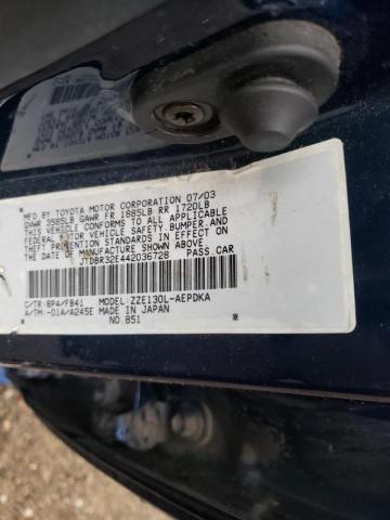 Photo 10 from auction – 2004 TOYOTA COROLLA CE with VIN JTDBR32E442036728