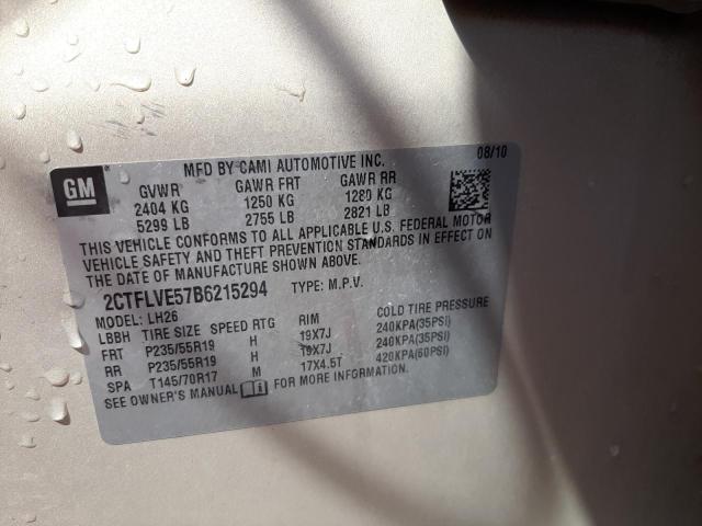 Photo 10 from auction – 2011 GMC TERRAIN SL with VIN 2CTFLVE57B6215294