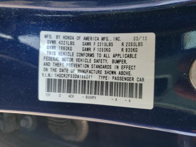 Photo 10 from auction – 2013 HONDA ACCORD SPO with VIN 1HGCR2F50DA156641